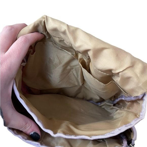 Travelon lilac canvas crossbody messenger bag organizer pockets adjustable strap - Picture 7 of 14